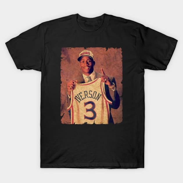 '96 draft!' Allen Iverson T-Shirt by MJ23STORE